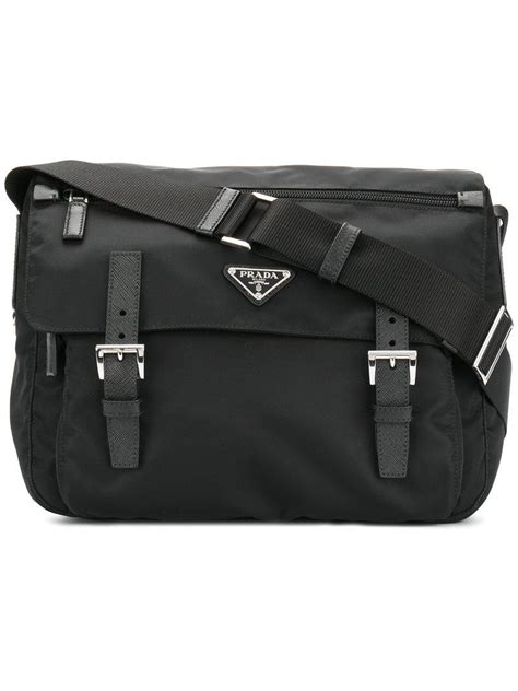 prada black messenger bag